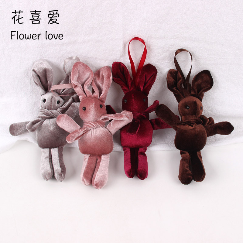 Han Style Plush Rabbit Xu Willing Rabbit Cloth Art Plush Paparazzi Bouquet Gift Box Packaging Material Pendant Flower Shop Supplies