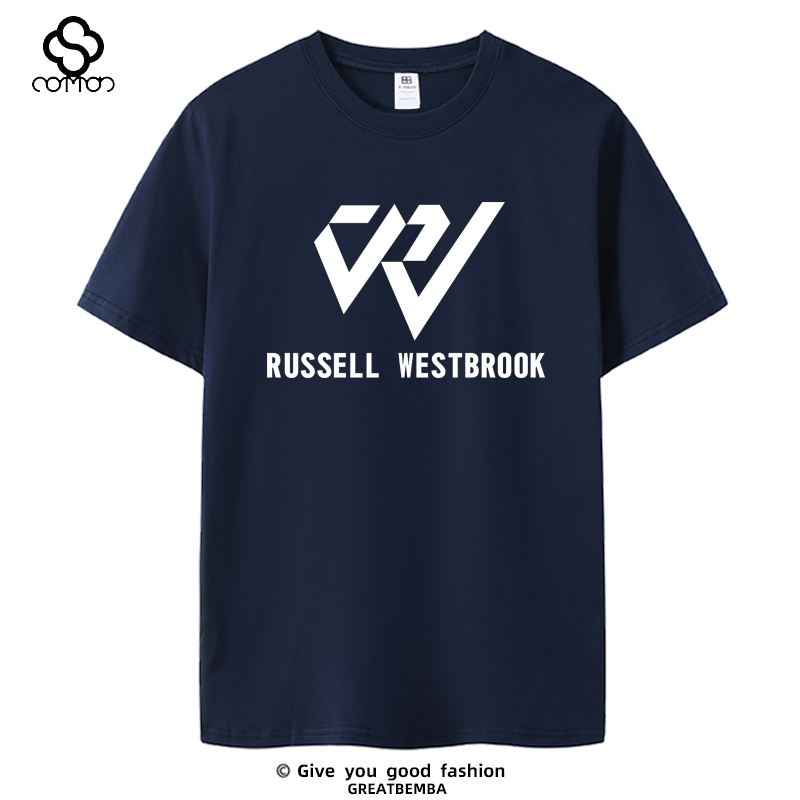 Kings Westbrook Logo Westbrook T-Shirt Short-Sleeved Casual Men's T-Shirt Basketball Summer Pure Cotton Large Size Kings Westbrook Logo Westbrook T-Shirt Short-Sleeved Casual Men's T-Shirt Basketball Summer Pure Cotton Large Size