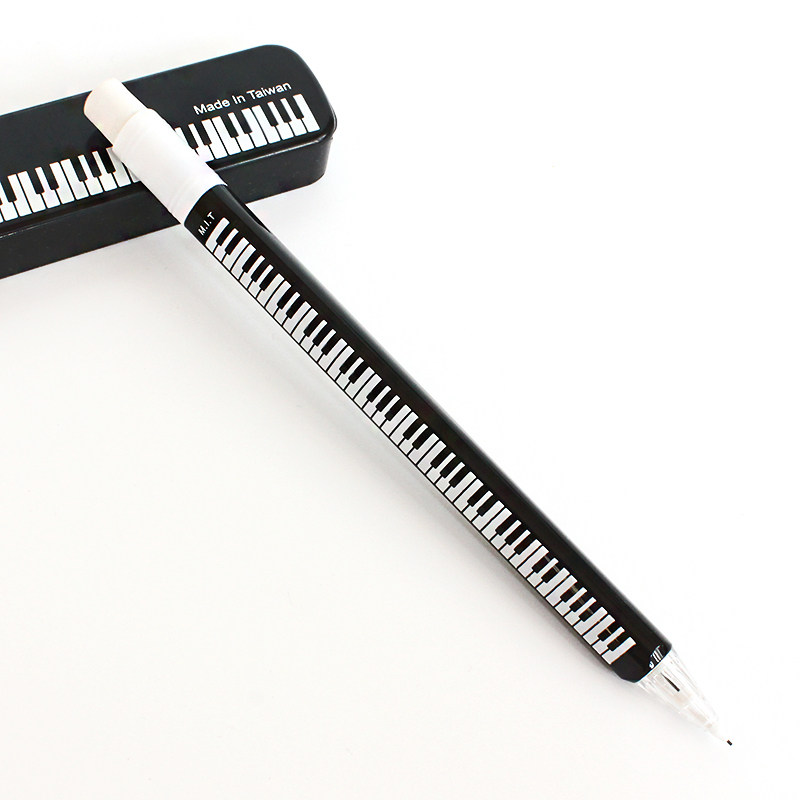 Taiwan Music Stationery Black & White Piano Keyboard Pattern Automatic Pencil Refill for 0-5mm student goods prize