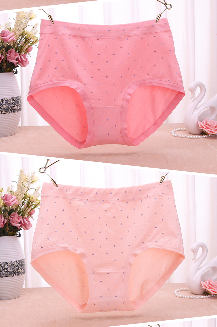 Đồ lót cotton Ying Khang nữ chất liệu cotton hữu cơ cao eo cộng với phân bón XL chất béo cotton cotton thoải mái tam giác quần áo lót