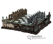 17 Middle Ages Fantasy chess game set 3D Castle Metal Tin 3 Kings Favorite collection