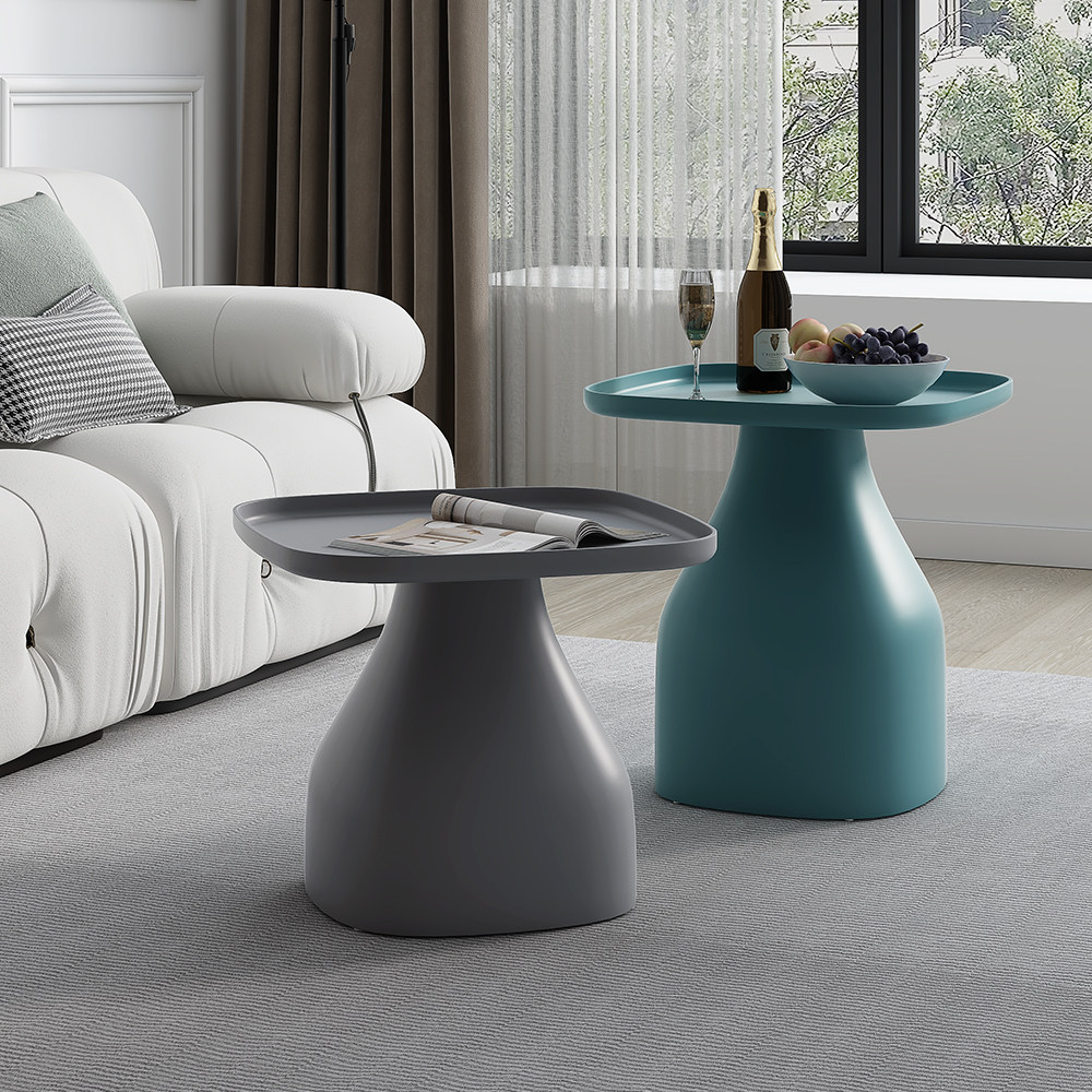 Nordic minimalist small apartment coffee table table living room home creative modern light luxury plastic side table Italian coffee table combination