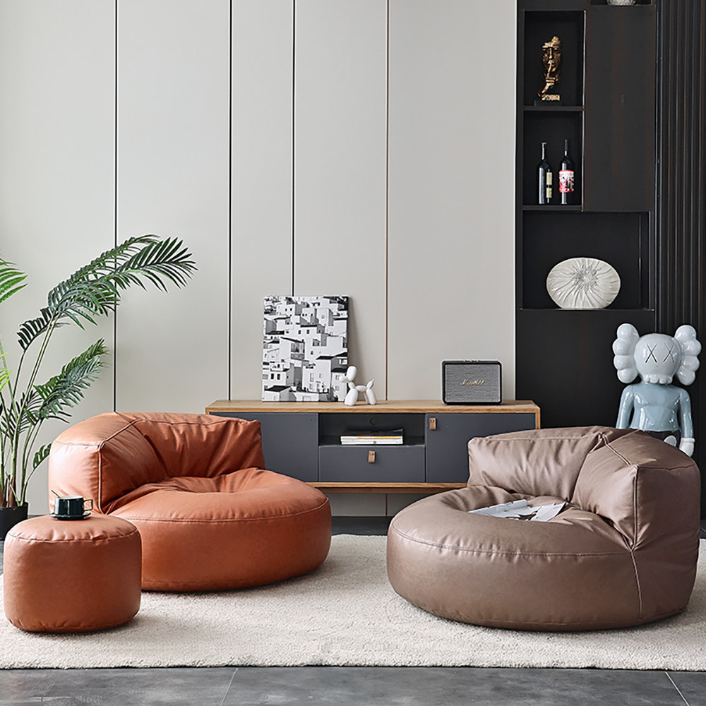 Nordic fabric sofa single sofa small technology cloth net red light luxury small apartment living room lazy sofa tatami