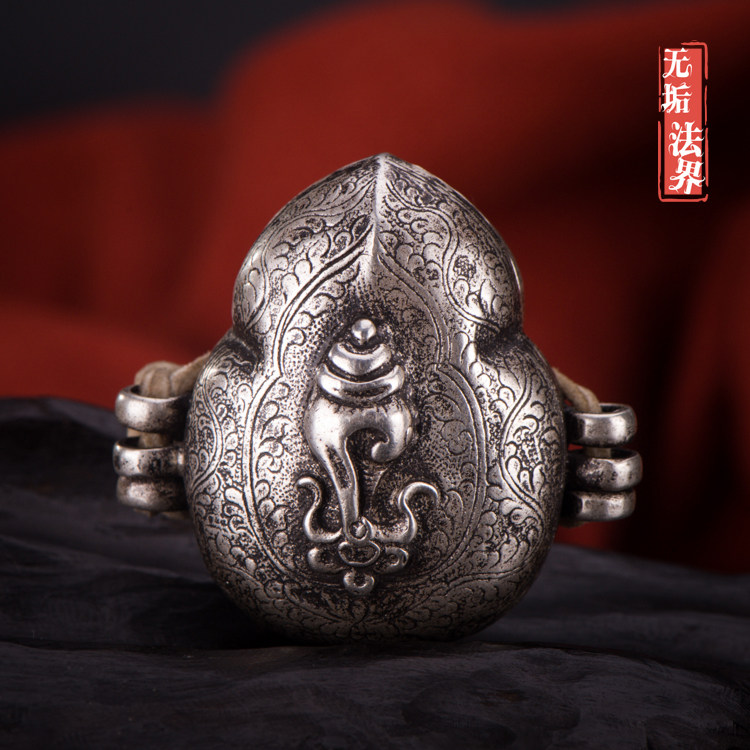 Hidden Biography Old Work Delicate Pure Silver Gau Box Pendant Necklace Exquisite Craftsmanship Collection Pendant