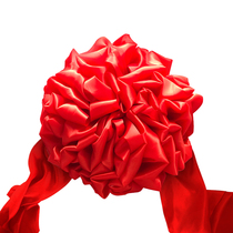 Opening ribbon-cutting big red flower ball recognition car delivery car delivery room Wedding door Hydrangea ribbon-cutting props supplies set
