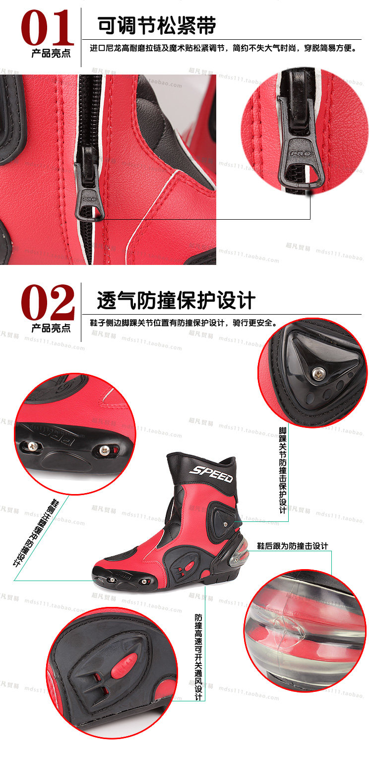 Chaussures moto PRO-BIKER - Ref 1392738 Image 9