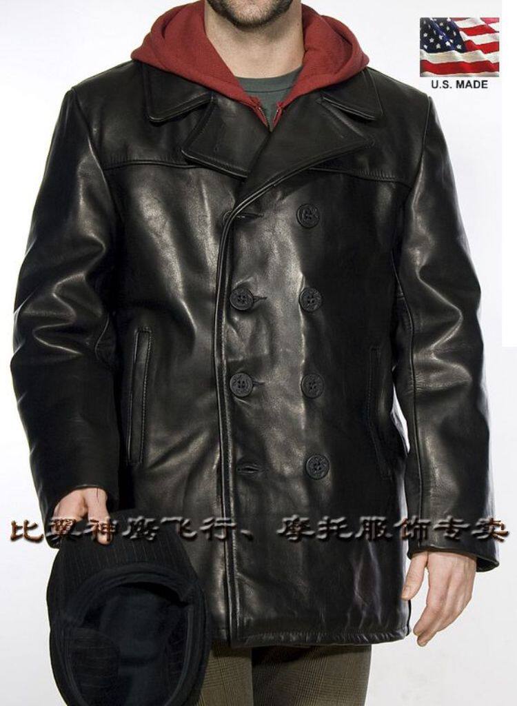 Schott NYC China's Total Generation US Navy Bull Skin Sailor Short Coat#140(Kinu Same Sum)