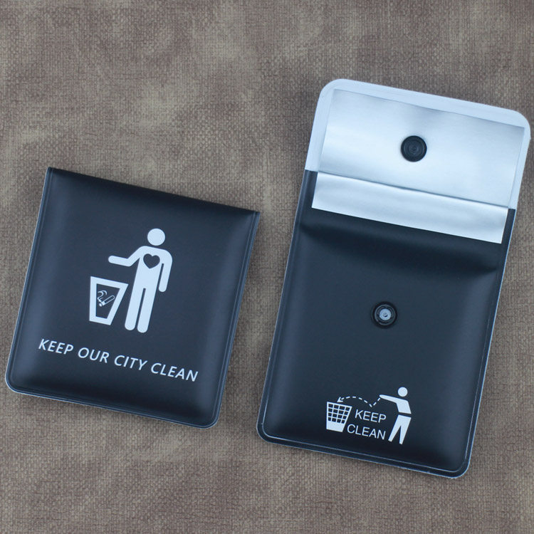 Portable cigarette ash bag thickened with smoking ash tray Outdoor carrying tobacco ash box eco-friendly cigarette tiehead collection bag Japan