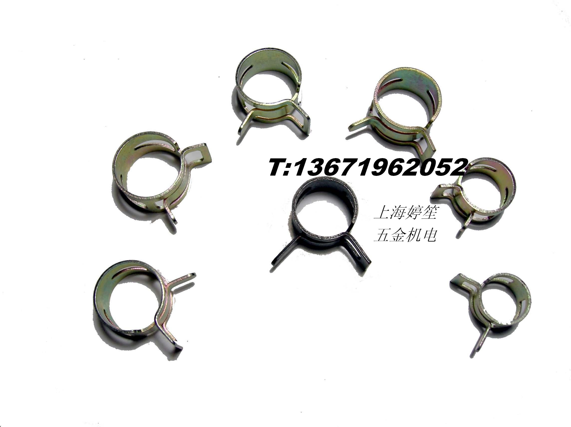 65 manganese steel belt elastic hoop spring clamp oil pipe trachea pipe hoop hand clamp throat hoop 10--12mm