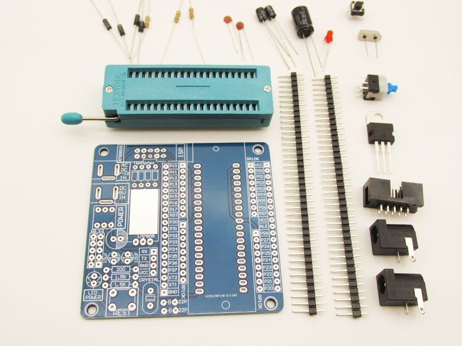 51 单片机最小系统板学习板 套件散件 开发板AT89S52 STC89C52