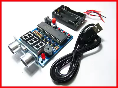 51 Single chip Ultrasonic rangefinder Reversing radar Alarm HC-SR04 Ultrasonic rangefinder Module DIY Kit