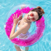 Adult swimming floating circle adult life buoy water inflatable toy swimming ring net red ins swimming equipment beginners