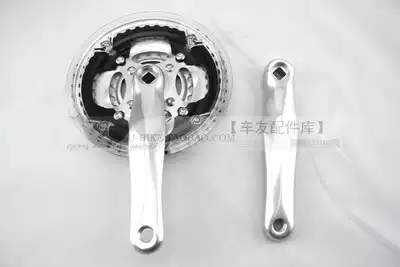 Mountaineering bicycle three-piece large tooth disc folding car square hole tooth disc sprocket 170 crank chain cover 42T