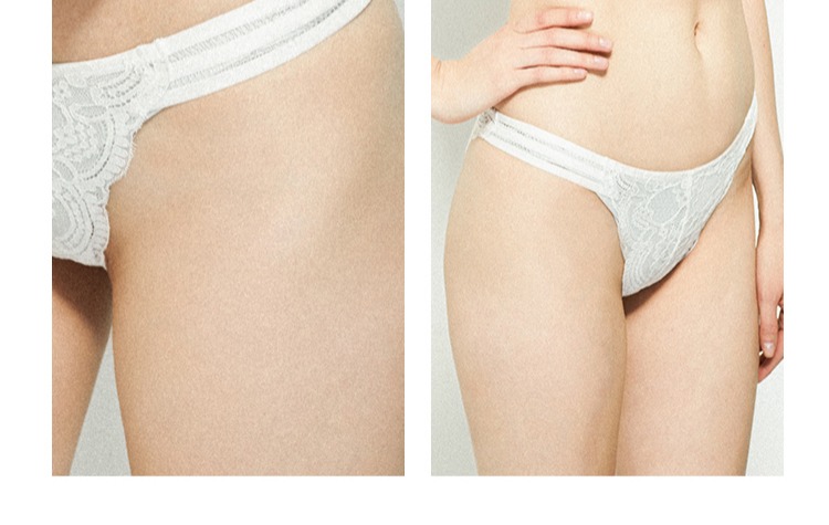 3 98 Yuan tam giác không có dấu vết trắng siêu mỏng Pháp thong eo thấp quần t quần lót ren gợi cảm nữ mùa hè quần sịp đẹp