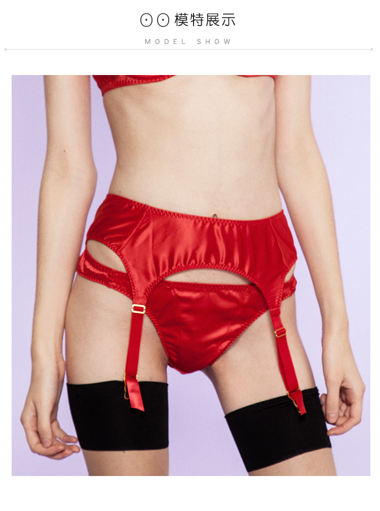 Tò mò Hoa hậu gợi cảm Retro Cổ điển rộng rãi Nữ đỏ Mercerized Metal Buckle Không trơn trượt Garter MWFNBG45ZQ đai nịt bít tất nội y