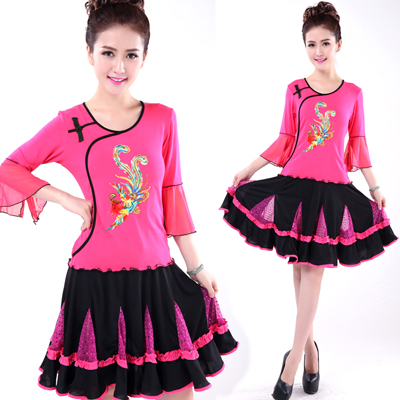 Square Dance Costume Suit Spring Summer New Dancing Performance Suit Women Dance Blouse Dresses Dress Pants Skirt Performance Practice Suit