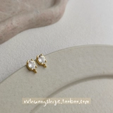 Медная серебряная игла, цирконий, серьги ручной работы, серебро 925 пробы, золото 750 пробы