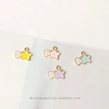 Мультяшный аксессуар, радужный динозавр, металлические серьги, брелок, DIY