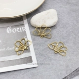 Металлические аксессуары с бантиком, геометрическая подвеска, серьги ручной работы, в цветочек