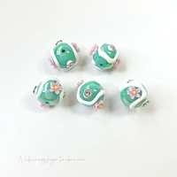 Розовый розовый цветочный наклейка алмаз фэнтези -цвет синий прямой отверстие шарики 1