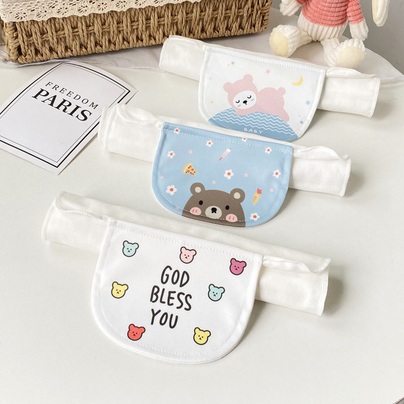 Baby Pure Cotton Cotton Cloth Suction Sweat Towels Kindergarten Baby Septer Sweat Scarves Cute Cushion Back Towels Soft Boy Girl's Sweat Stop