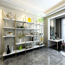 Nordic net red cosmetics store rack nail shop display rack clothing store shelf iron living room floor bookshelf