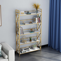 Shelf wrought iron screen partition living room shelf floor-to-ceiling bookshelf multi-layer light luxury modern minimalist display rack shelf