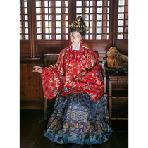Mingyuan Xuan Hanfu Fuzhi colorful full of gold Ming horse face skirt (National Day welfare sold out of print)