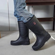 Rain Shoes Men Outdoor Water Boots Non-slip Fashion Men High Cylinder Fishing Rain Boots Water Shoes Long Cylinder Rubber Shoes Kitchen worksite Shoe