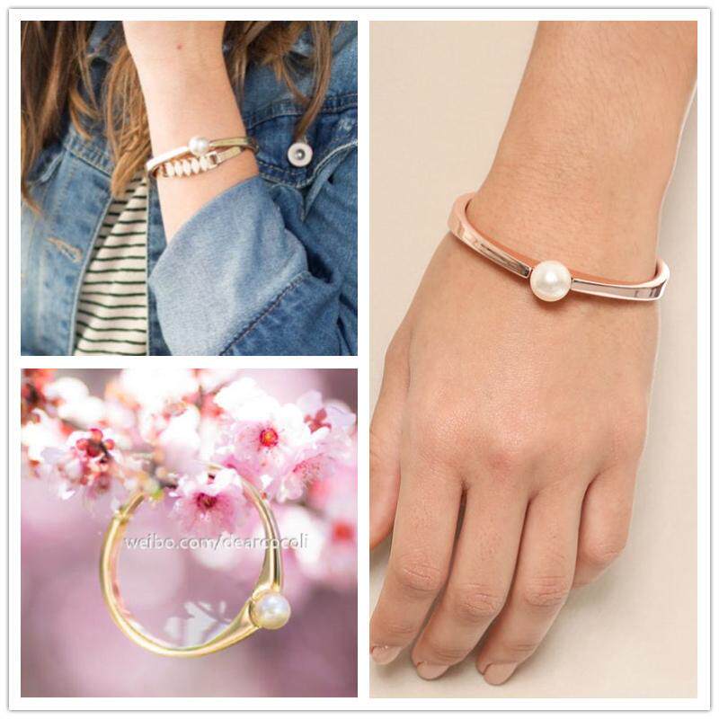 (Special stock)American Adia Kibur Elegant simple elegant pearl metal bracelet bracelet