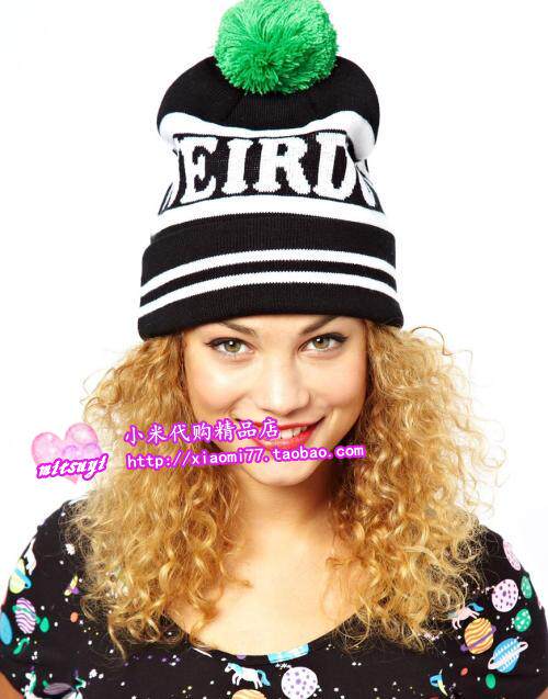 (Special Price Spot) UK Lazy Oaf INS Wind Cute Boy Anecdote Woolen Sweater Wool Knit Hat