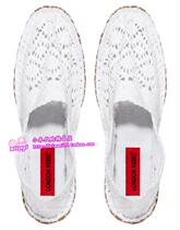 (Special spot) London Rebel hollow woven light flat straw woven casual shoes fisherman shoes straw woven