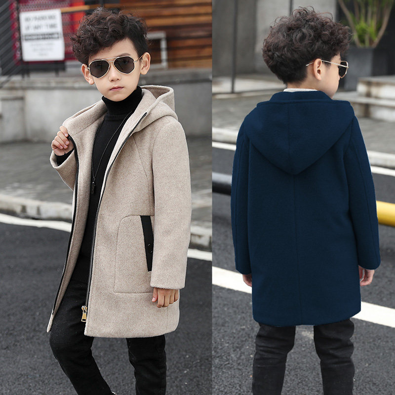 Boy, son of a big coat 2021 new Korean version boy Winter cashmere thickened jacket CUHK Scout Baby Boomers