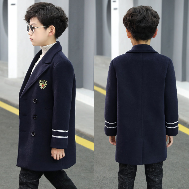 Boy mid-length version of Mao, great coat autumn and winter clothing 2021 new children CUHK Scout Thickened Subcoat Tide
