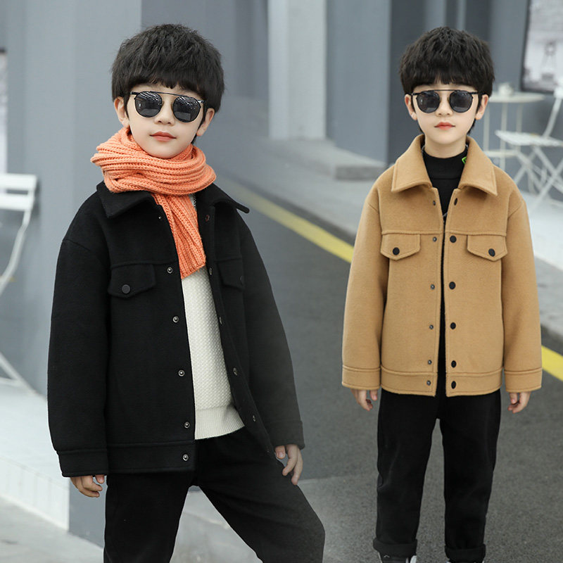 The new Korean version of the children, what about the short section of the boy's fur, the winter clothing and the cotton thickened caped blouses.