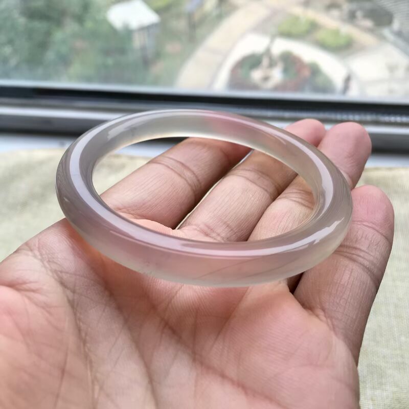 Ziyi Agate Cửa hàng Cửa hàng Vòng đeo tay mã não tự nhiên Agate Chalcedony vòng tay nam bạc