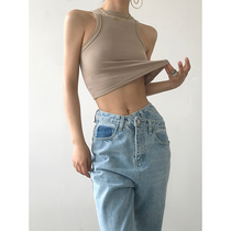 ACUP vest wearing female 2021 summer design sense niche three-color short I-character sports vest