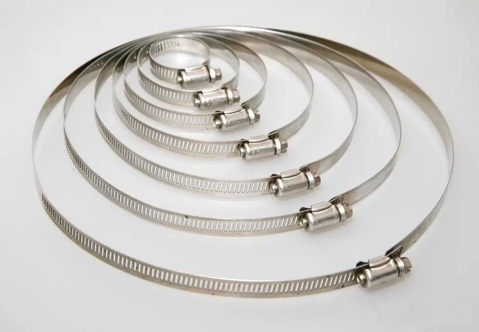 304 stainless steel clamp hose clamp hoop fast-loading gas pipe clamp fire water pipe clamp pipe clamp fixed clamp