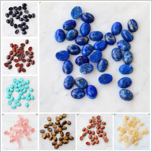 Натуральный драгоценный камень для кольца, маленький аксессуар с аметистом, аксессуары, 6×8мм, DIY