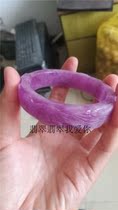 Natural violet carved all-good luck bracelet Full purple hand carved Ruyi Qi edge bracelet bracelet for women