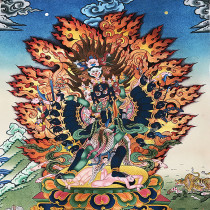 Yong Zhong Benjiao Nepal pure natural mineral pigment hand-painted Thangka Vasai Benzun Vasai Angba decorative hanging painting