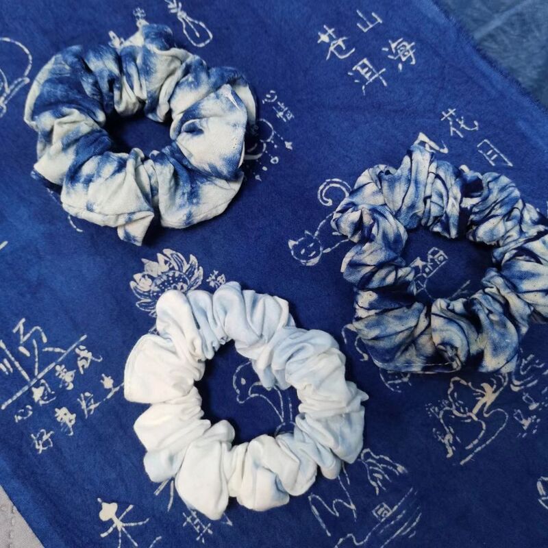 20 Tie-Dye Square Scarves Tie-Dye Dye Women's Cotton White Simple Student Scrunchies Tie-Dye DIY Handmade
