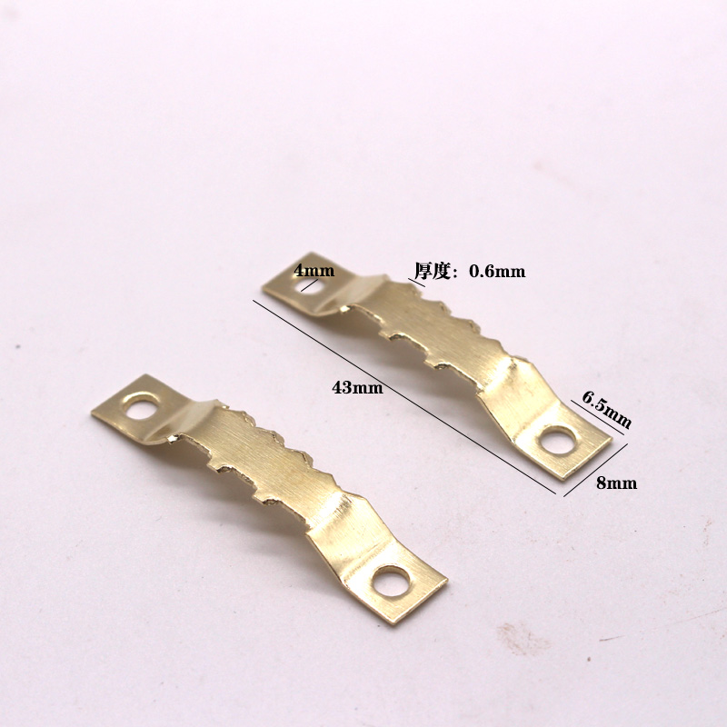 Double sided serrated hanging picture frame hook cross embroidered picture frame hardware Watanking dark hanging accessory gold thick straight strip hanging 500
