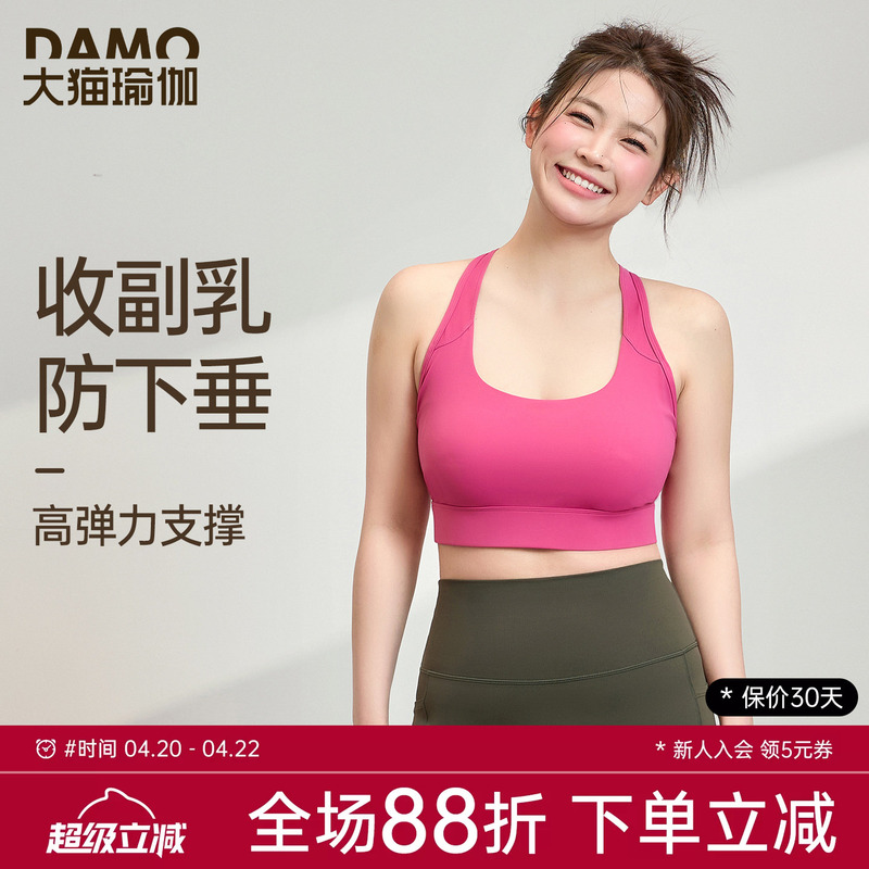 Sports Bra for Women Plus Size Fat mm Yoga Clothes Fitness Clothes Pilates Training Clothes High-Intensity Shock-Proof Sports Vest