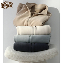 Autumn and winter thick coat for women 2024 new double-sided lamb wool polar fleece sweatshirt plus velvet coral Austrian particle fleece