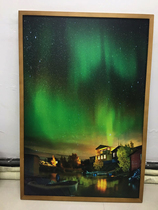  Advertising inkjet high-end canvas inkjet plus solid wood oil painting frame