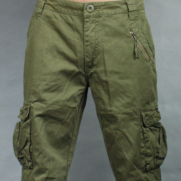 Match Maji rộng kích thước lớn quần cotton giản dị quần hip hop quần nhiều túi cộng với phân bón để tăng quần nam quần nam ống rộng