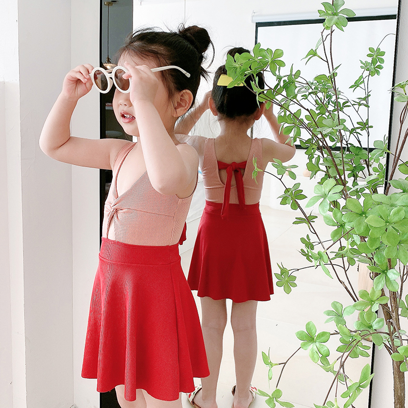 Children's parent-child mother-daughter swimsuit girls swimsuit 2021 new princess foreign pie dress summer swimsuit