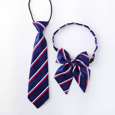 Children's school uniform small tie girl collar flower boy English kindergarten Garden dress bow tie bow tie tie flower stripe