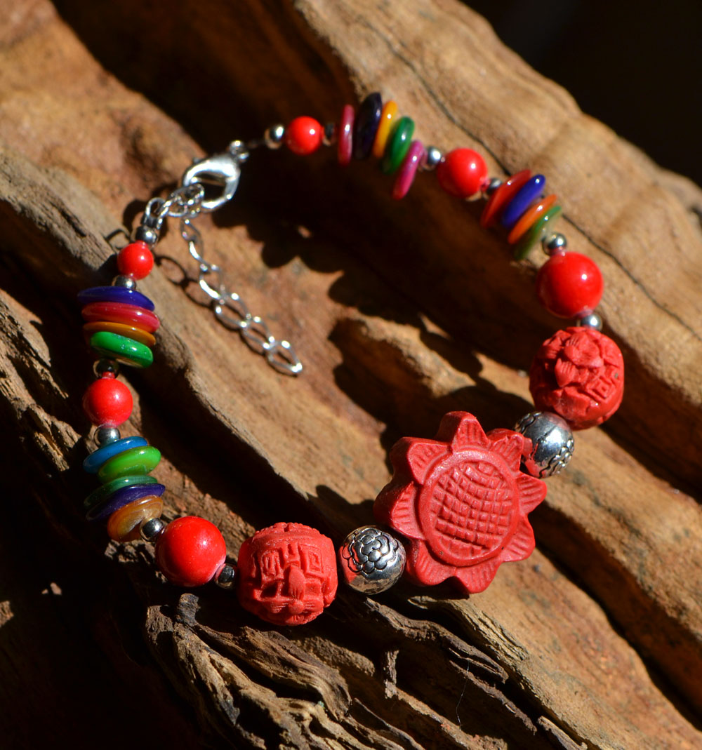 Tây Tạng Vân Nam Vòng tay gió quốc gia Phụ nữ Vòng tay gió Retro Phụ kiện trang sức Bohemian - Vòng đeo tay Clasp vòng thạch anh